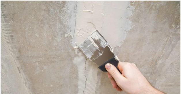 Apply the crack filler paste